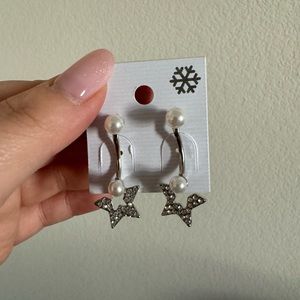Brand New Star and Pearl Earrings